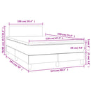 vidaXL cappuccino színű műbőr rugós és LED-es ágy matraccal 120x190 cm
