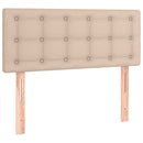 vidaXL cappuccino színű műbőr rugós és LED-es ágy matraccal 120x190 cm