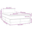 vidaXL sötétszürke bársony rugós és LED-es ágy matraccal 120x190 cm
