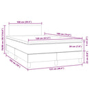 vidaXL fekete bársony rugós és LED-es ágy matraccal 120x190 cm