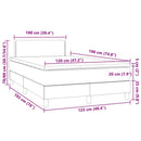 vidaXL sötétzöld bársony rugós és LED-es ágy matraccal 120x190 cm