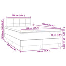 vidaXL világosszürke bársony rugós és LED-es ágy matraccal 120x190 cm