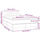 vidaXL sötétzöld bársony rugós és LED-es ágy matraccal 120x190 cm