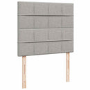 vidaXL világosszürke szövet rugós és LED-es ágy matraccal 120x190 cm