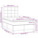 vidaXL tópszínű szövet rugós és LED-es ágy matraccal 120x190cm