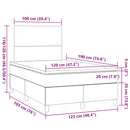 vidaXL világosszürke szövet rugós és LED-es ágy matraccal 120x190 cm