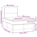vidaXL fekete szövet rugós és LED-es ágy matraccal 120x190 cm