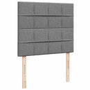 vidaXL sötétszürke szövet rugós és LED-es ágy matraccal 120x190 cm