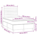 vidaXL sötétszürke szövet rugós és LED-es ágy matraccal 120x190 cm
