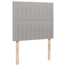 vidaXL világosszürke szövet rugós és LED-es ágy matraccal 120x190 cm