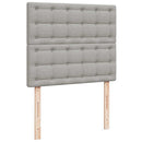 vidaXL világosszürke szövet rugós és LED-es ágy matraccal 120x190 cm
