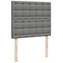 vidaXL sötétszürke szövet rugós és LED-es ágy matraccal 120x190 cm