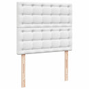 vidaXL fehér műbőr rugós és LED-es ágy matraccal 120x190 cm