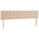 vidaXL cappuccino színű műbőr rugós és LED-es ágy matraccal 120x190 cm