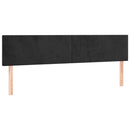vidaXL fekete bársony rugós és LED-es ágy matraccal 120x190 cm