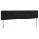 vidaXL fekete bársony rugós és LED-es ágy matraccal 120x190 cm