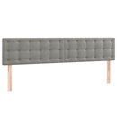 vidaXL világosszürke bársony rugós és LED-es ágy matraccal 120x190 cm