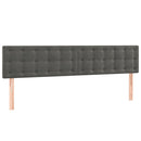vidaXL sötétszürke bársony rugós és LED-es ágy matraccal 120x190 cm