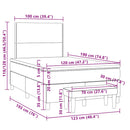 vidaXL tópszínű szövet rugós ágy matraccal 120 x 190 cm