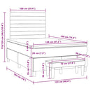 vidaXL kék szövet rugós ágy matraccal 120 x 190 cm