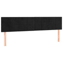 vidaXL fekete bársony rugós ágy matraccal 120x190 cm
