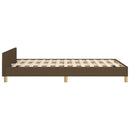 vidaXL ágykeret matrac nélkül sötétbarna 120x190 cm szövet