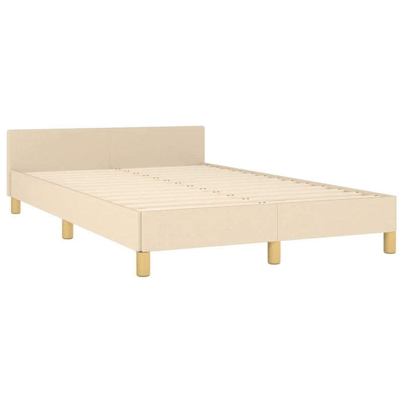 vidaXL ágykeret matrac nélkül krém 120x190 cm szövet