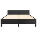 vidaXL ágykeret matrac nélkül fekete 120x190 cm műbőr