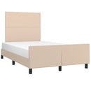 vidaXL ágykeret matrac nélkül cappuccino színű 120x190 cm műbőr