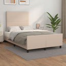 vidaXL ágykeret matrac nélkül cappuccino színű 120x190 cm műbőr