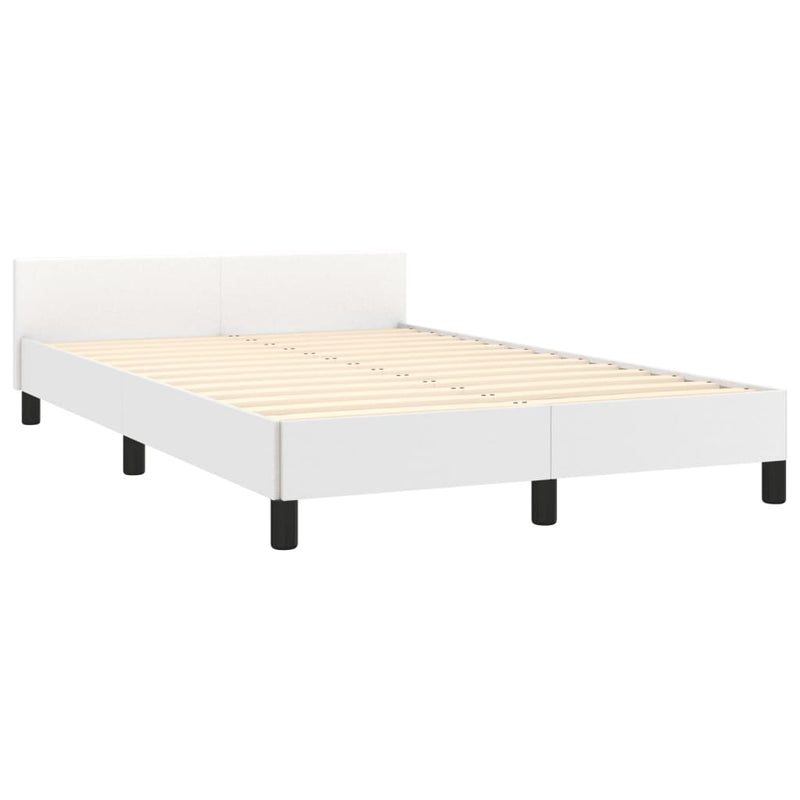 vidaXL ágykeret matrac nélkül fehér 120x190 cm műbőr