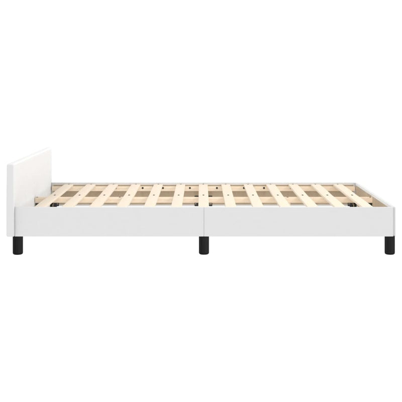 vidaXL ágykeret matrac nélkül fehér 120x190 cm műbőr