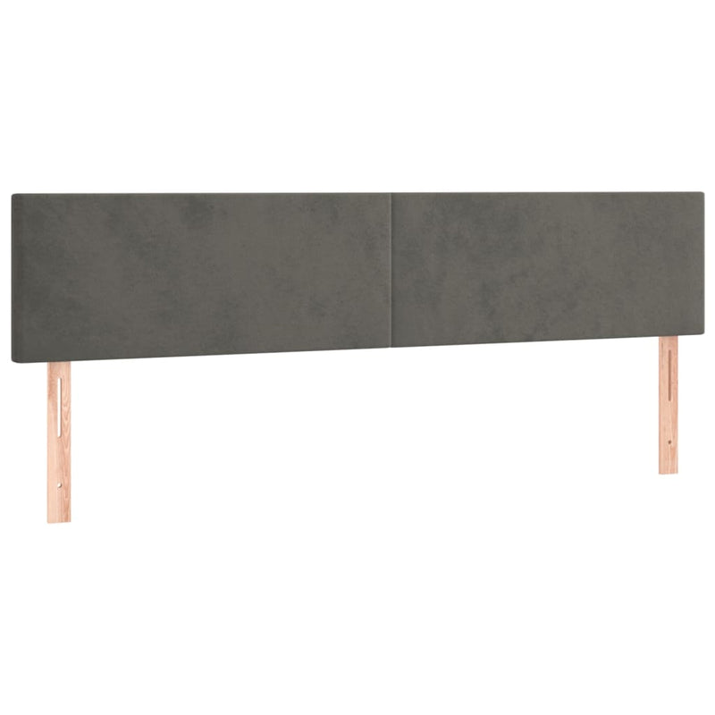 vidaXL sötétszürke bársony ágykeret fejtámlával 120 x 190 cm