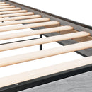 vidaXL sonoma tölgyszínű szerelt fa és fém ágykeret 90 x 200 cm