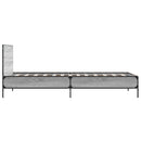 vidaXL sonoma tölgyszínű szerelt fa és fém ágykeret 100 x 200 cm