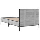 vidaXL sonoma tölgyszínű szerelt fa és fém ágykeret 75 x 190 cm