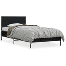 vidaXL fekete szerelt fa és fém ágykeret 90 x 190 cm