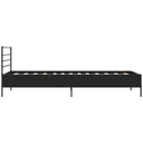 vidaXL fekete szerelt fa és fém ágykeret 100 x 200 cm