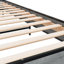 vidaXL sonoma tölgyszínű szerelt fa és fém ágykeret 100 x 200 cm