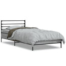 vidaXL sonoma tölgyszínű szerelt fa és fém ágykeret 75 x 190 cm