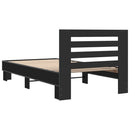vidaXL fekete szerelt fa és fém ágykeret 100 x 200 cm