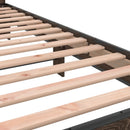 vidaXL barna tölgyszínű szerelt fa és fém ágykeret 100 x 200 cm
