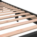 vidaXL fekete szerelt fa és fém ágykeret 90 x 200 cm