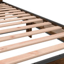 vidaXL füstös tölgyszínű szerelt fa és fém ágykeret 90 x 200 cm
