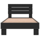 vidaXL fekete szerelt fa és fém ágykeret 75 x 190 cm