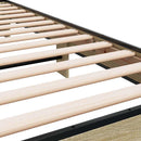 vidaXL sonoma tölgyszínű szerelt fa és fém ágykeret 75 x 190 cm