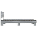 vidaXL sonoma tölgyszínű szerelt fa és fém ágykeret 75 x 190 cm