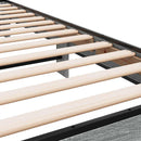 vidaXL sonoma tölgyszínű szerelt fa és fém ágykeret 75 x 190 cm