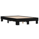 vidaXL fekete szerelt fa és fém ágykeret 120 x 200 cm