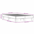 vidaXL barna tölgyszínű szerelt fa és fém ágykeret 120 x 200 cm